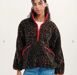 Rumored Sun Valley Sherpa "Fatale" leopard print XS/S NWT